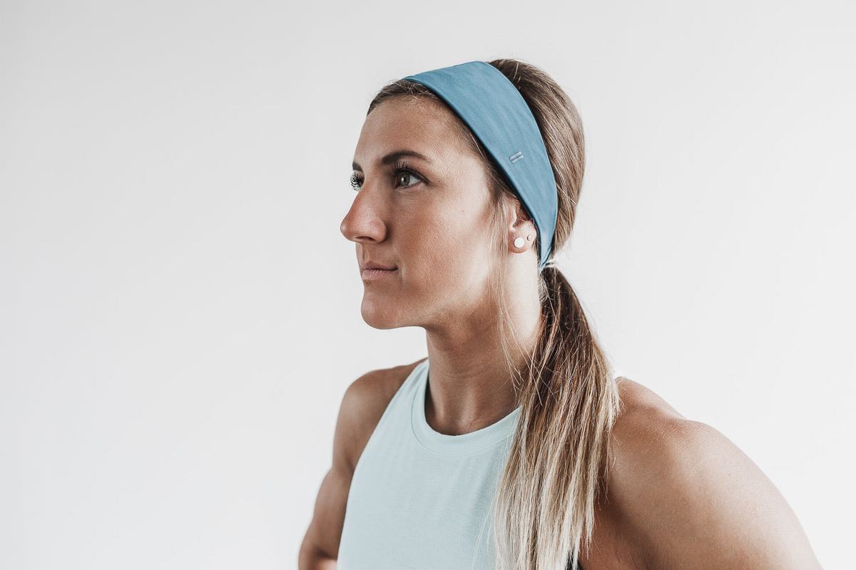 Nobull Headband Women\'s Headband Grey Blue | Australia (QH3752)